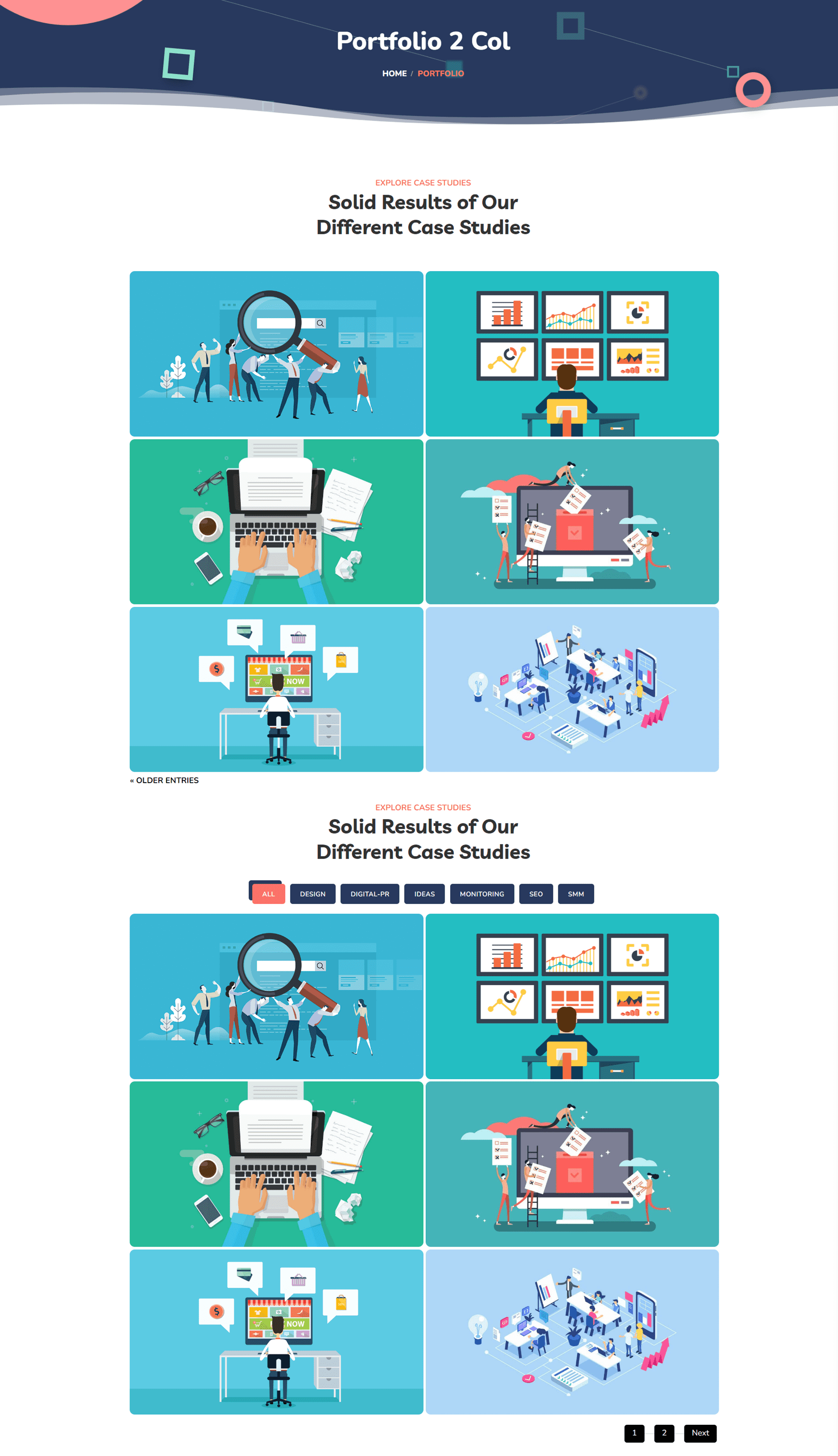 Divi SEO 에이전시 테마 Divi 차일드 테마 개요 포트폴리오 2