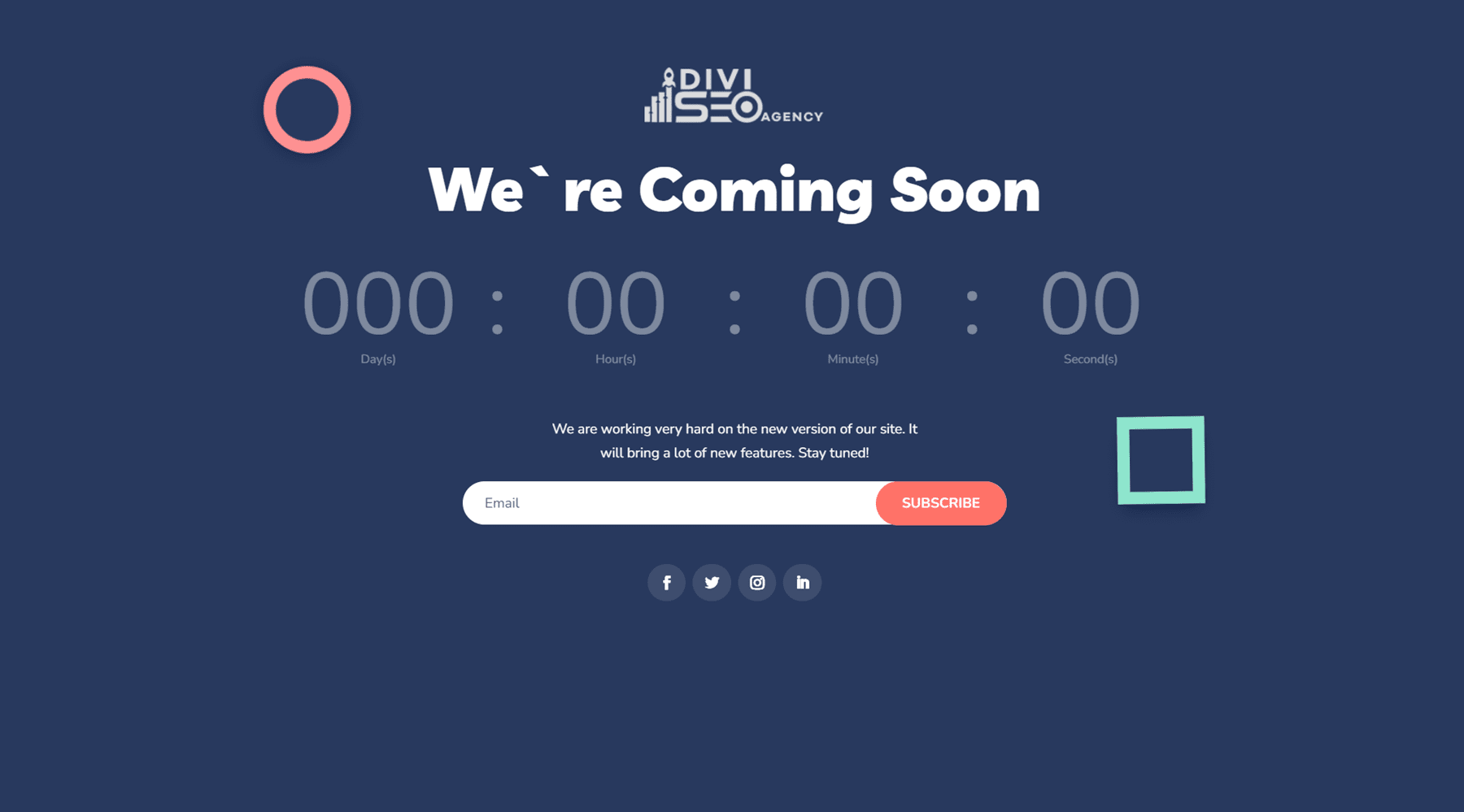 Divi SEO Agency 테마 Divi 차일드 테마 개요 출시 예정