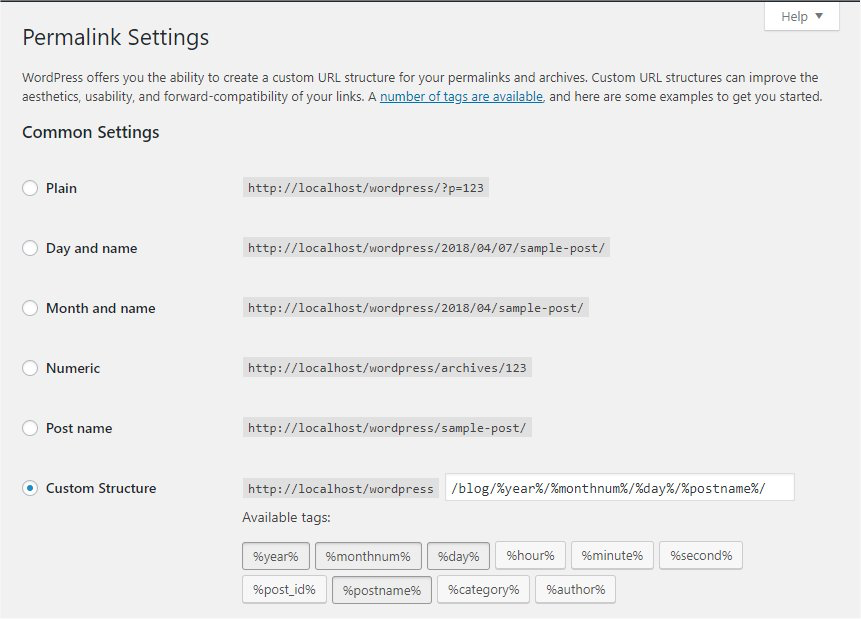 pda-wordpress-permalink-settings