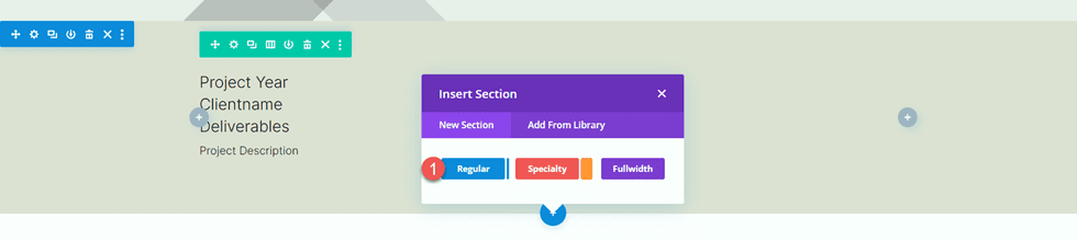 Divi Passendes Portfolio und Projekte Regulärer Abschnitt