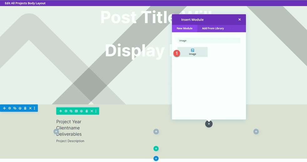 Moduł Divi Matching Portfolio i Projects Image