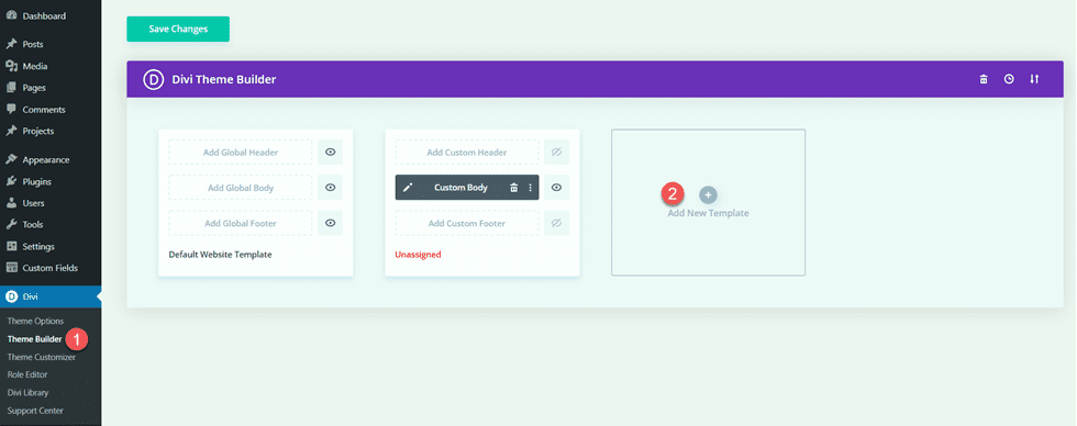 Konstruktor motywów Divi Matching Portfolio i Projects