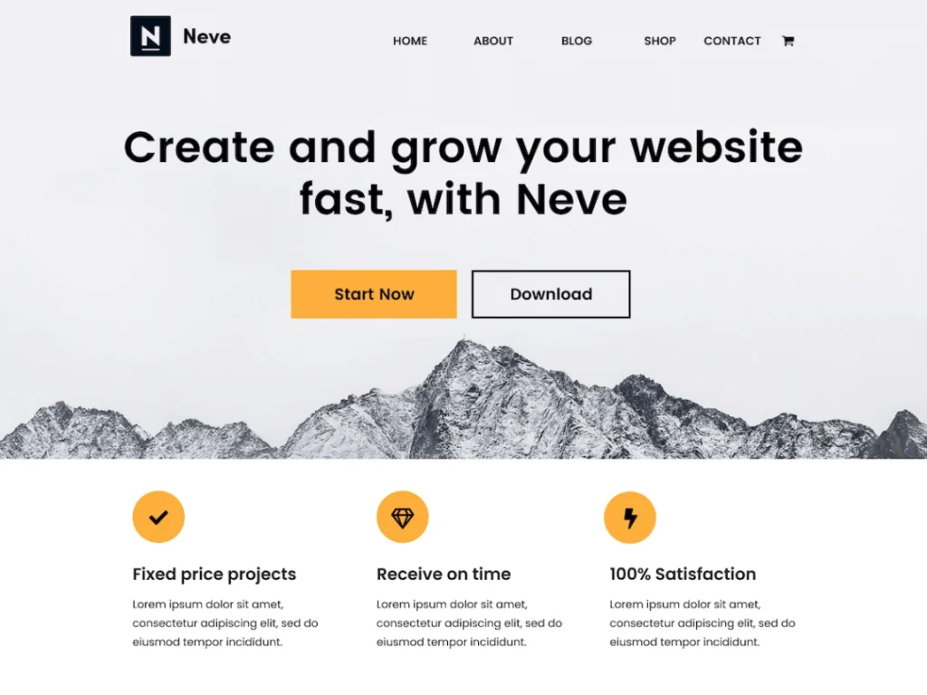 Tema Neve berfungsi sempurna dengan plugin WordPress LMS gratis apa pun