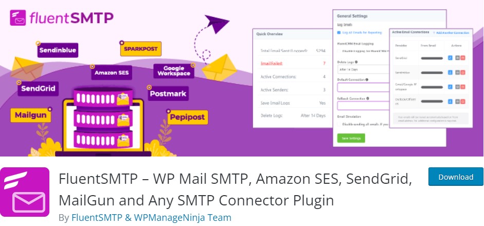 FluentSMTP – 免费的 WordPress SMTP 插件