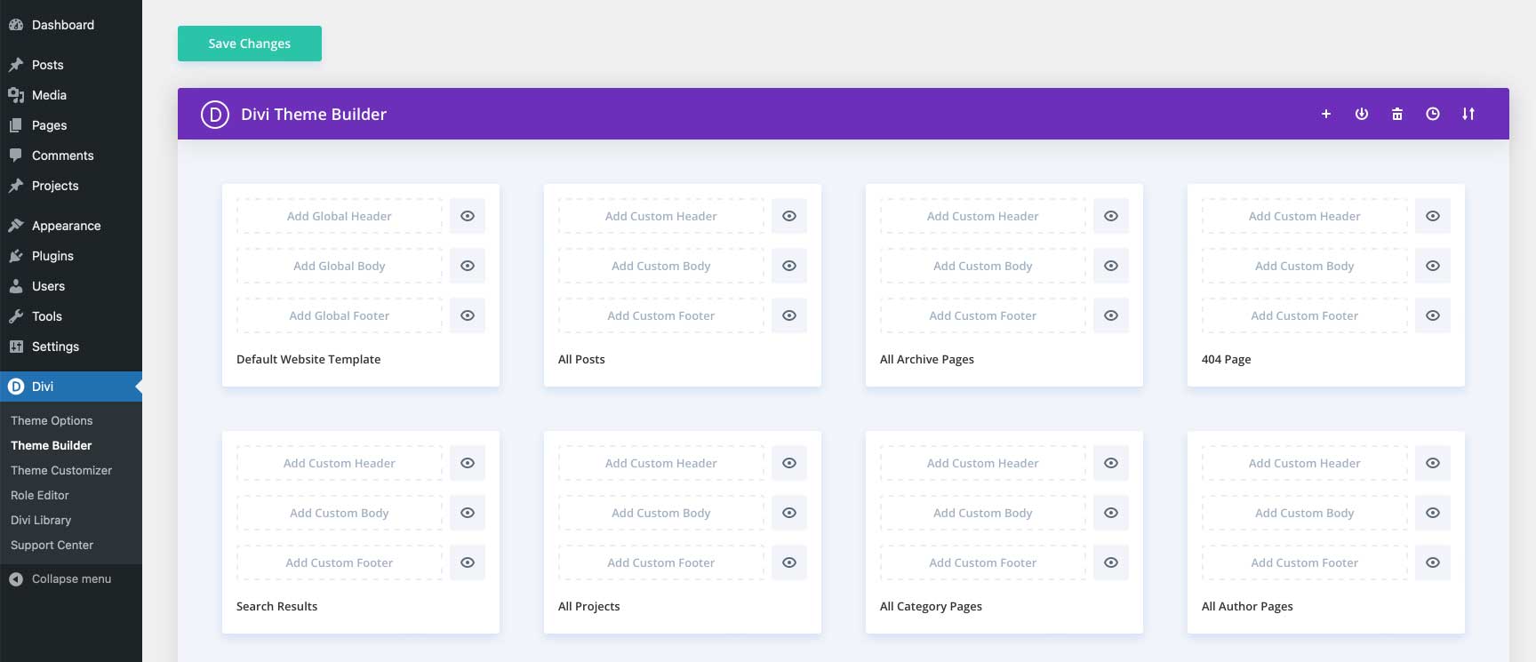 Конструктор шаблонов Divi