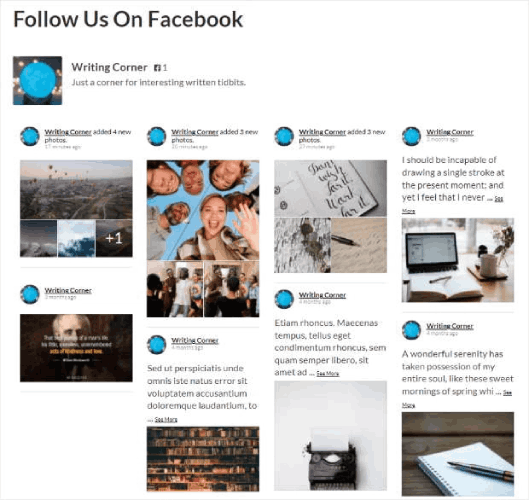 Feed de Facebook para WordPress