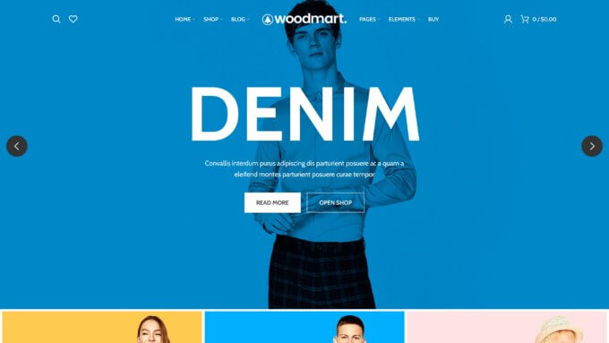 Woodmart este una dintre cele mai bune teme de modă WooCommerce.