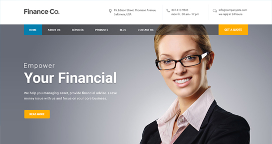 Finanzas tema de WordPress