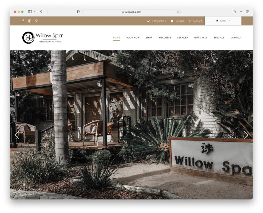 Willow Spa-Website