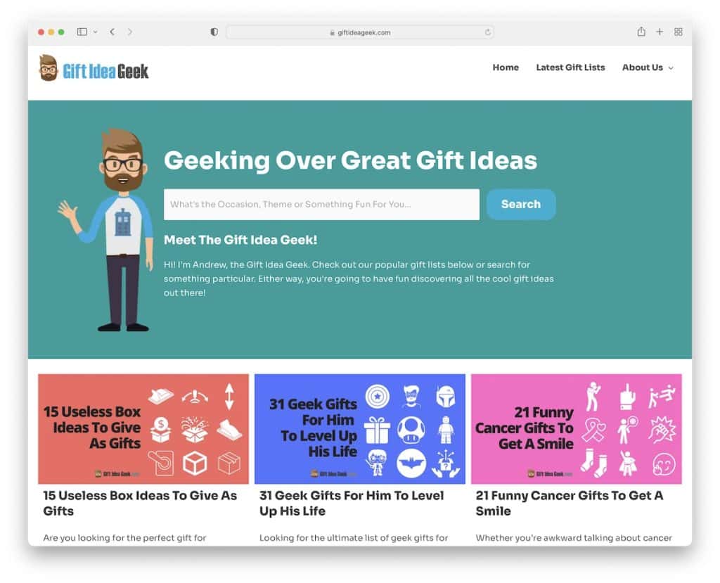 sito web di affiliazione geek idea regalo