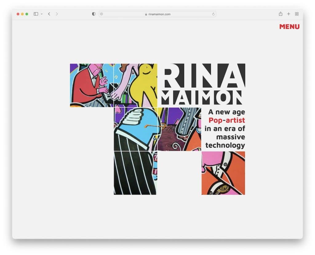 sitio web de la cartera de artistas de rina maimon