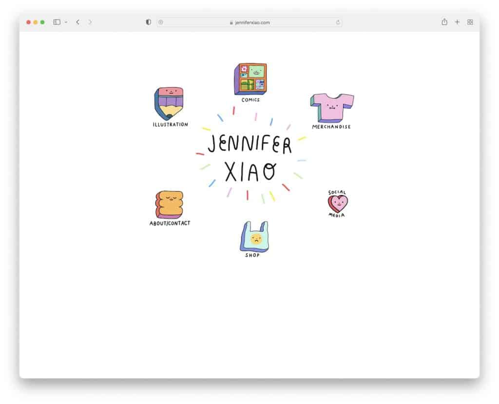 sitio web de la cartera de artistas de jennifer xiao