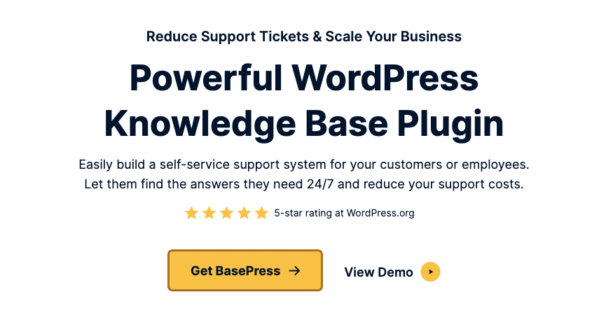 BasePress WordPress bilgi bankası eklentisi