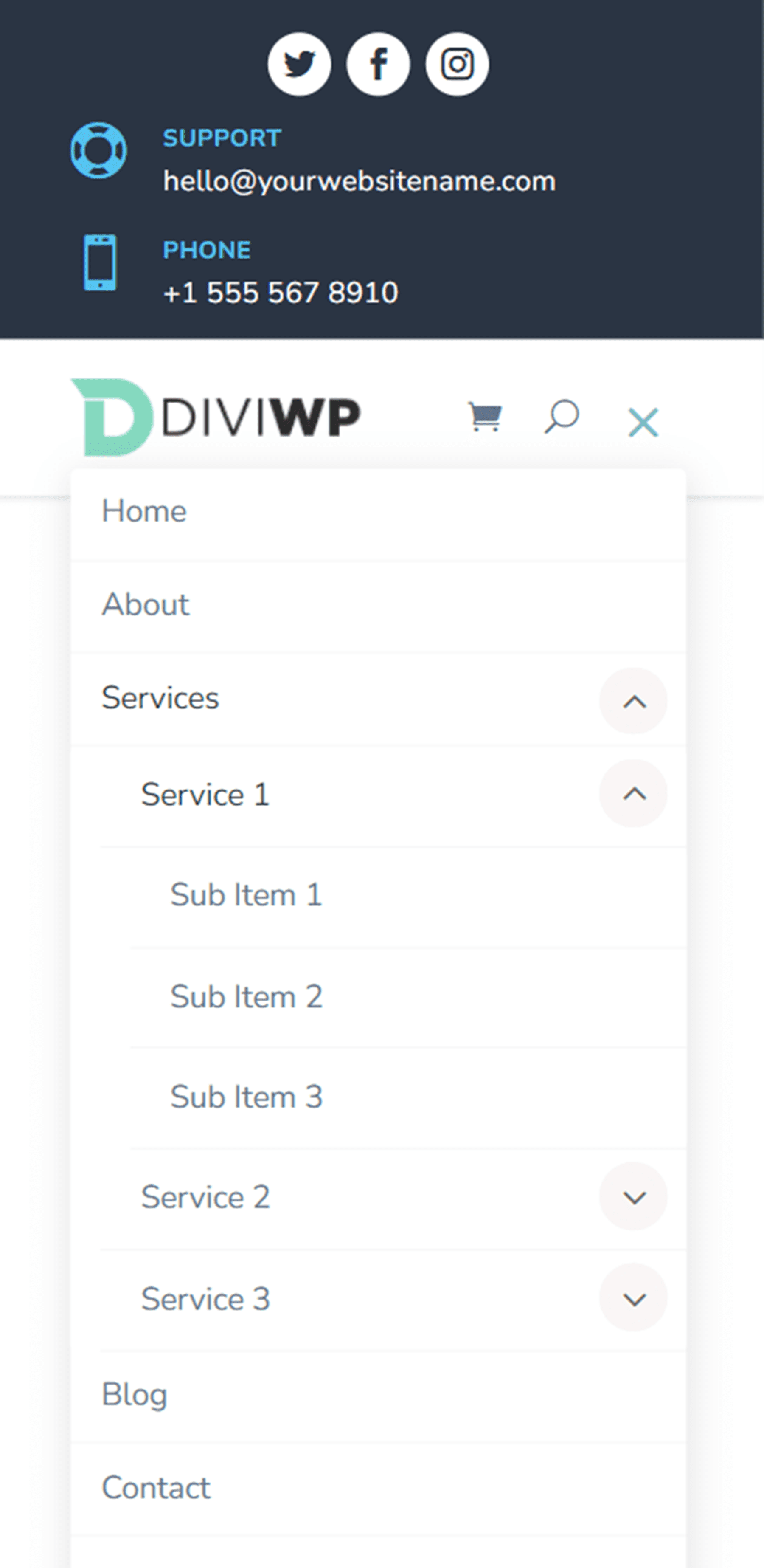 Divi Product Highlight DiviWP Encabezado Secciones Paquete Diseño 19 Móvil