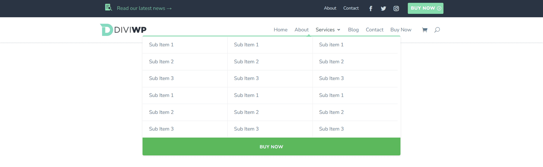 Sorotan Produk Divi Bagian Tajuk DiviWP Tata Letak Paket 14 Desktop