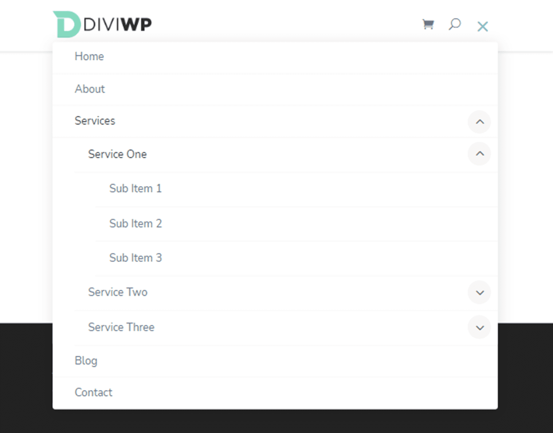 Divi 製品ハイライト DiviWP ヘッダー セクション パック レイアウト 1 タブレット