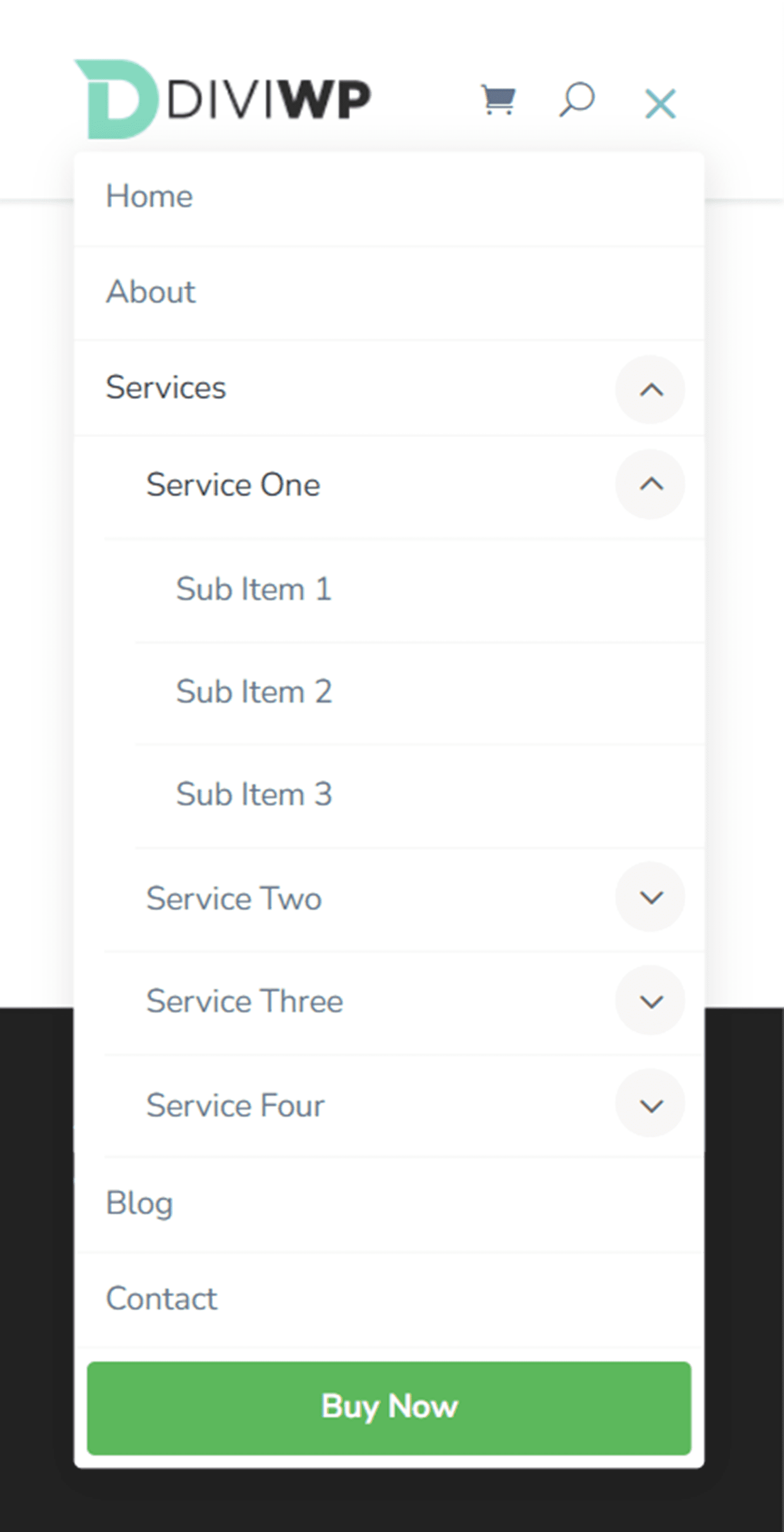 Divi Product Highlight DiviWP Header Sections Layout 4 Mobile