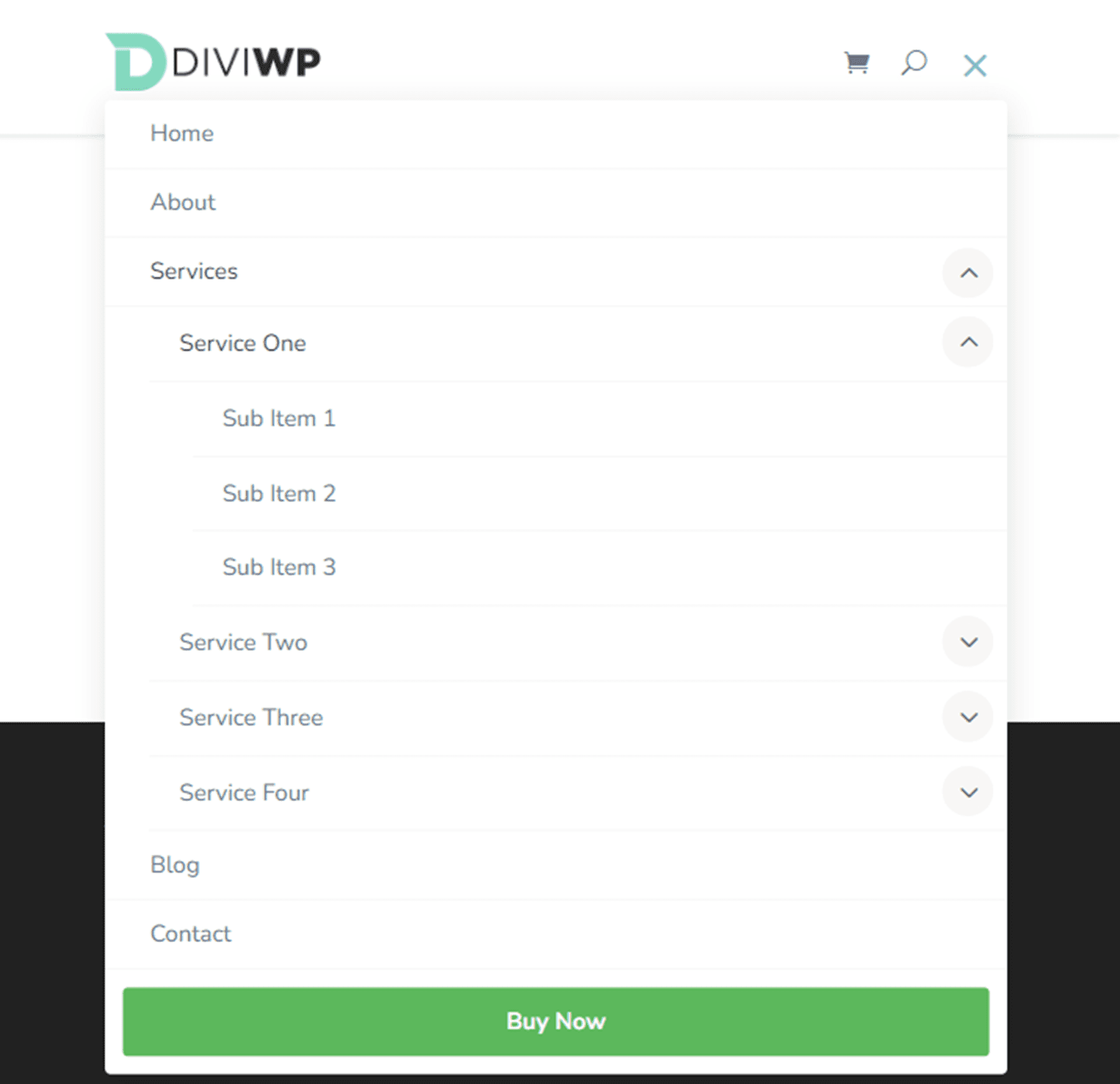 Divi 製品ハイライト DiviWP ヘッダー セクション パック レイアウト 4 タブレット