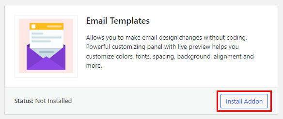 이메일 템플릿 애드온 설치
