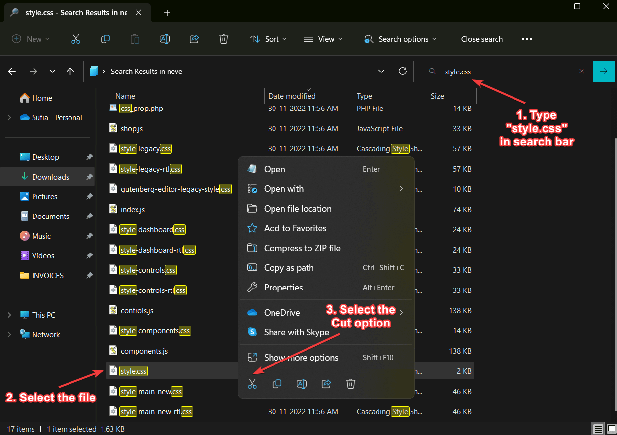 utilizzando la barra di ricerca di Windows