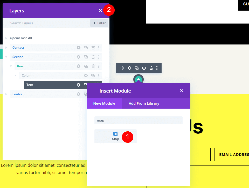 Ajouter un module de carte