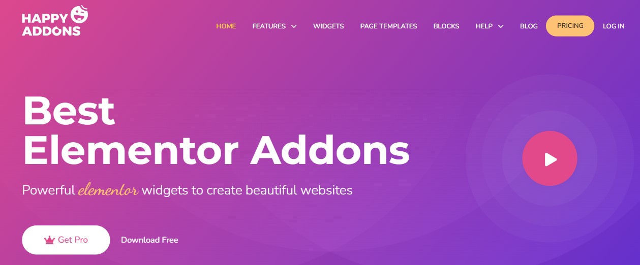 WordPress に最適な Elementor アドオン - HappyAddons