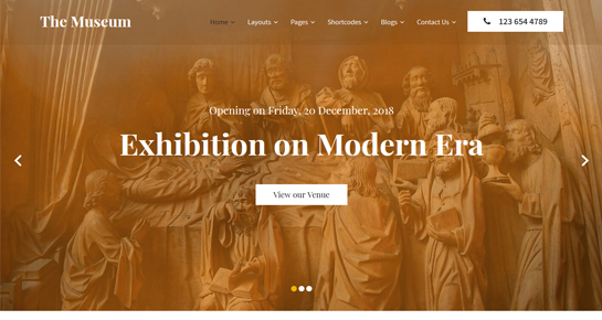 WordPress-Theme des Museums