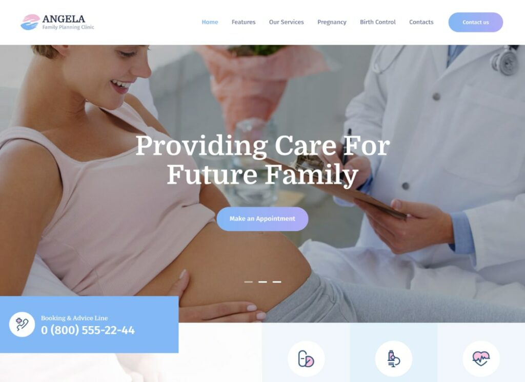 安吉拉 | Family Planning & Pregnancy Clinic WordPress 主题