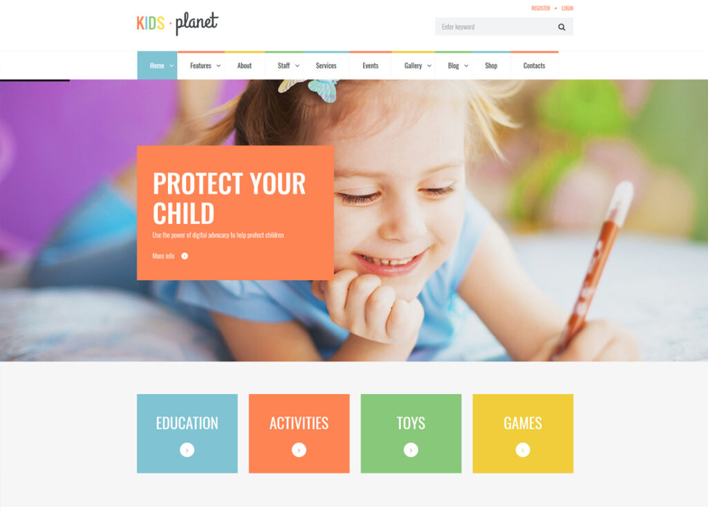 Planet Anak | Tema WordPress Anak Serbaguna untuk Taman Kanak-Kanak dan Kelompok Bermain