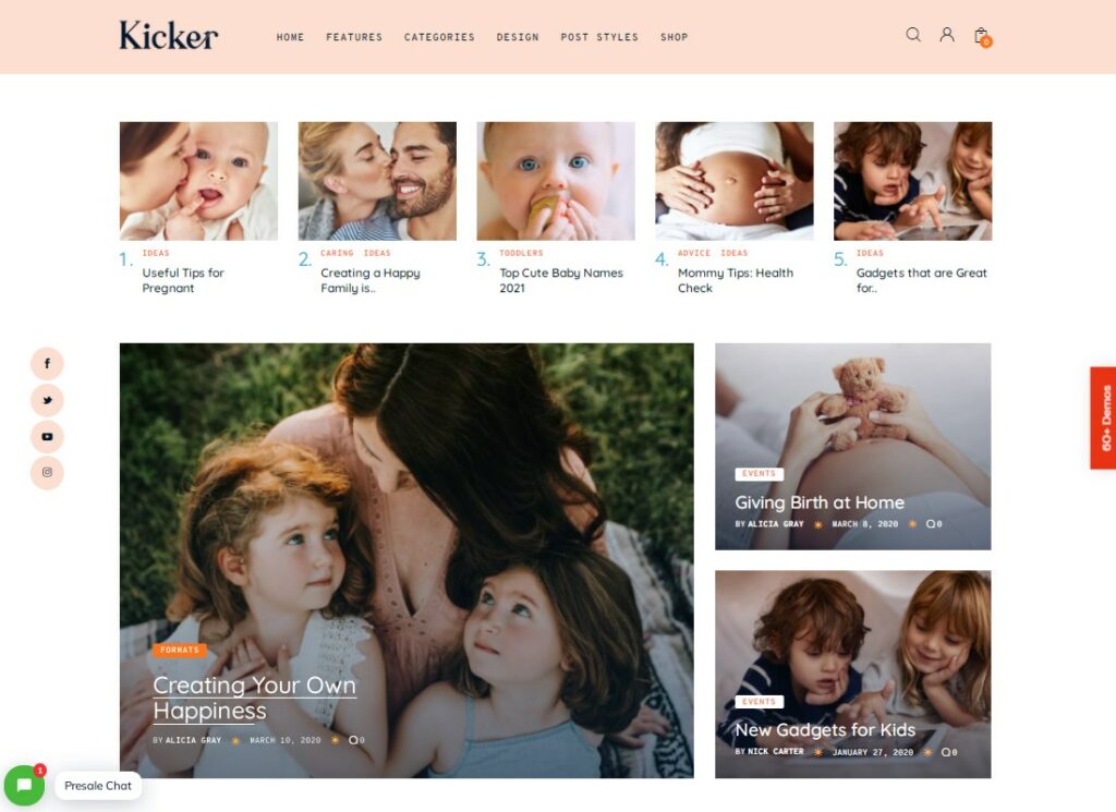 Kicker | Tema WordPress de revista de blog multiuso + Gutenberg