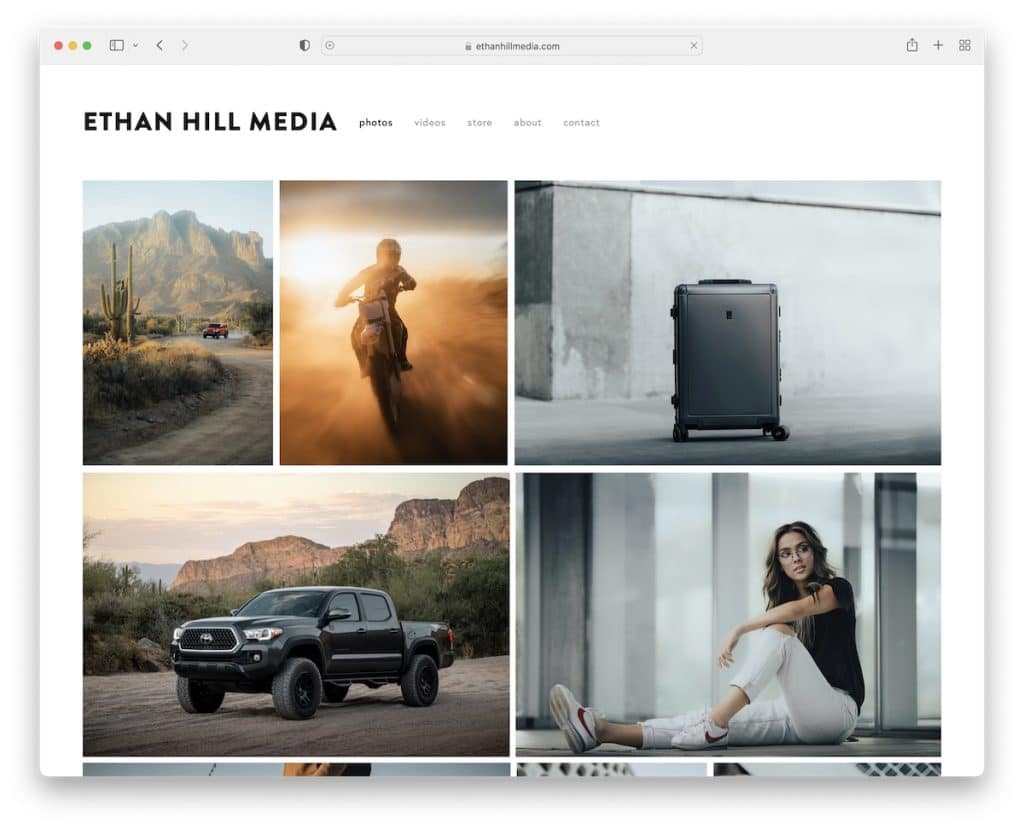 sito web del videografo multimediale di ethan hill