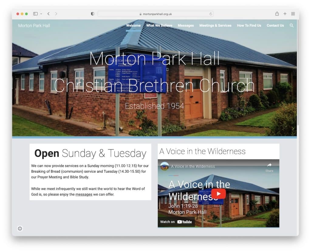 morton park hall exemple de site google