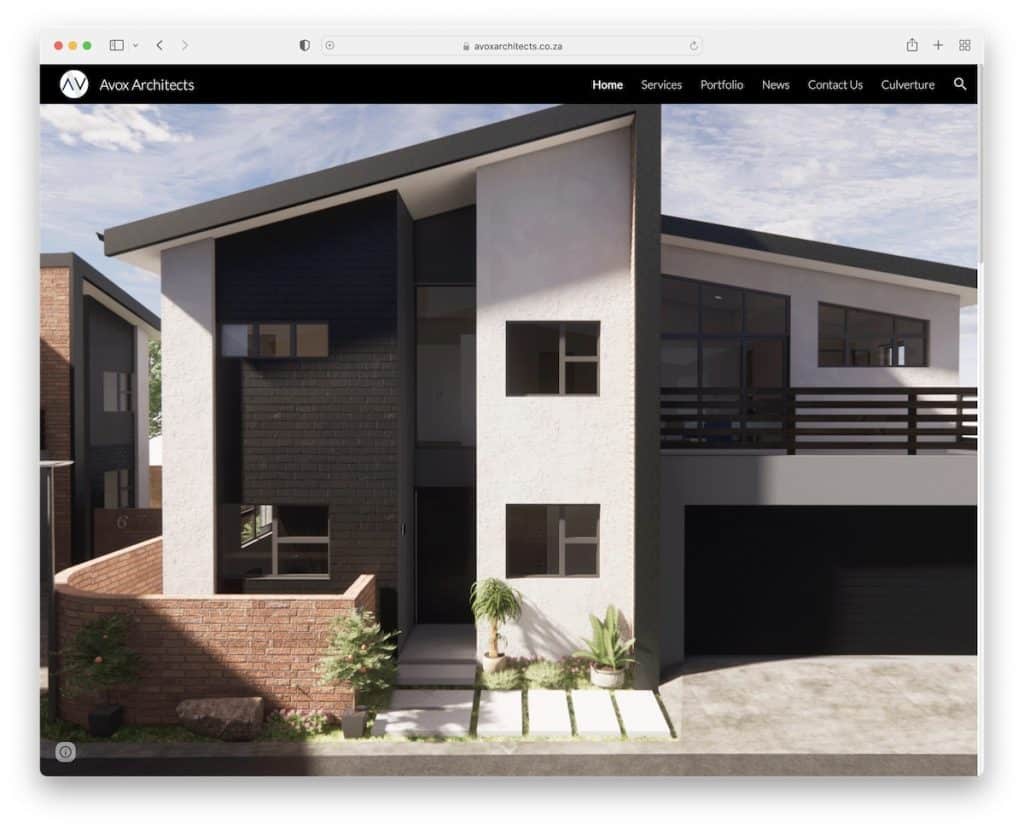 avox Architects の Google サイトの例