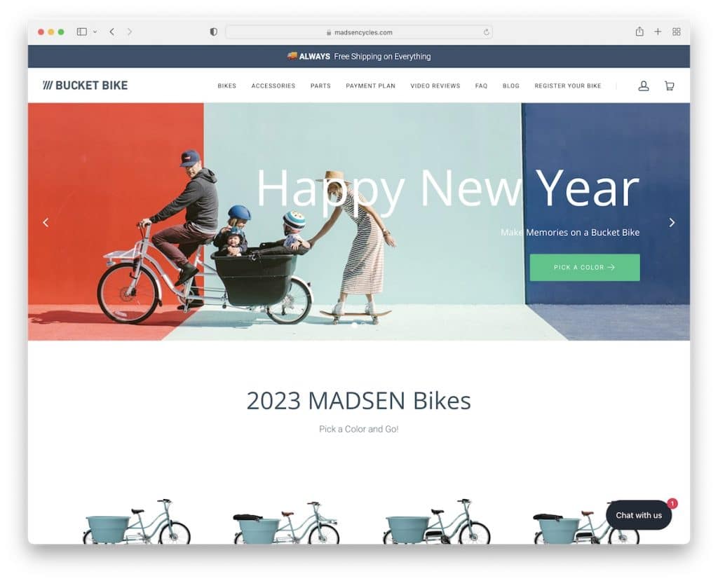 เว็บไซต์ Madsen Cycles Shopify