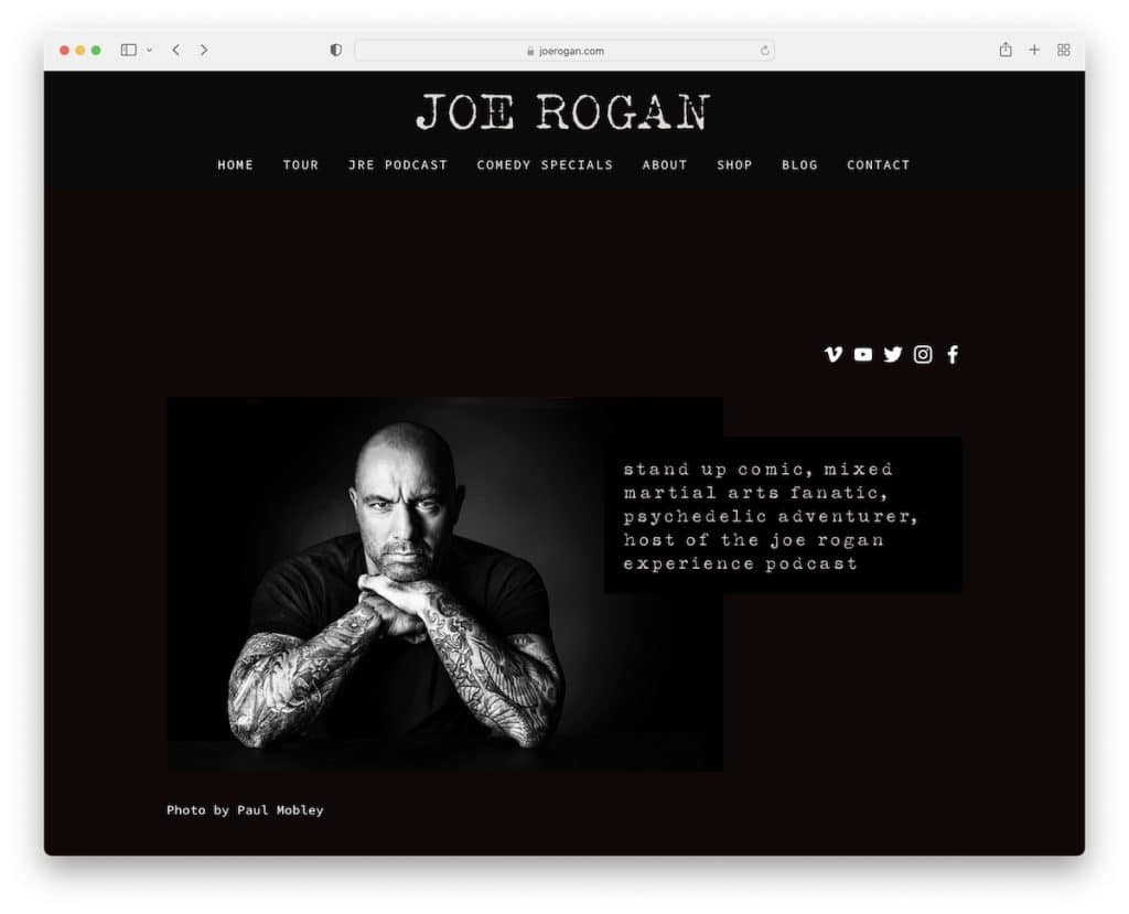 sitio web de podcast de joe rogan