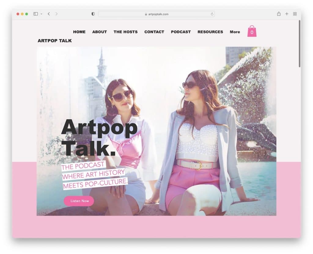 situs web podcast artpop talk