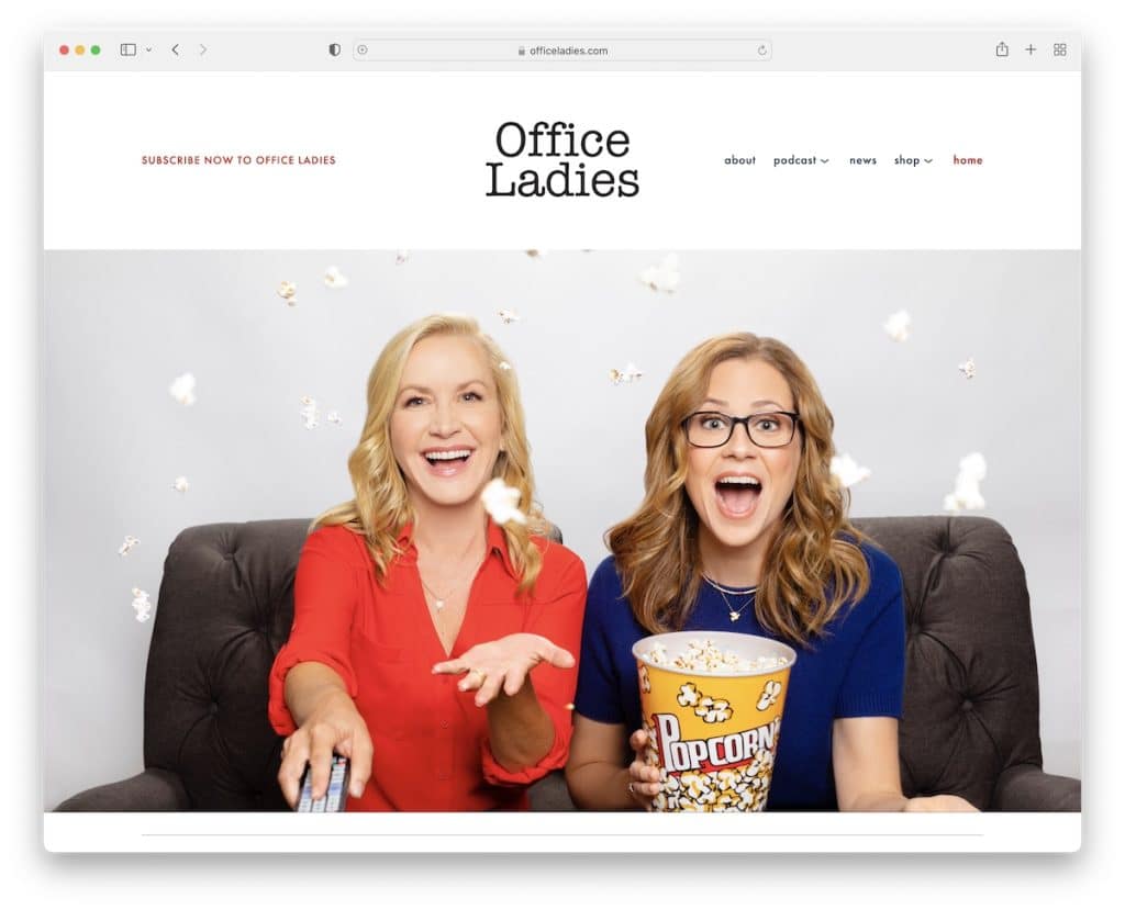 site web de podcast pour dames de bureau