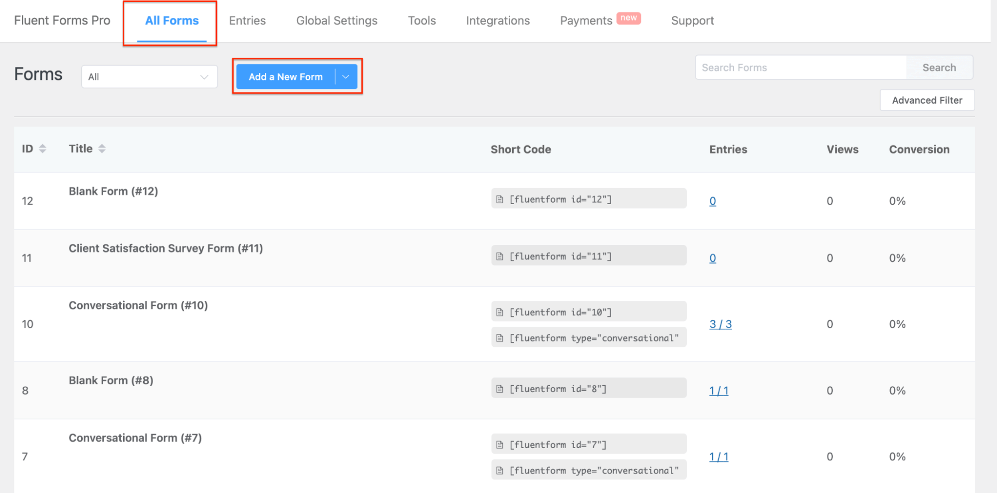 Akıcı Formlar Yeni Ekleyin