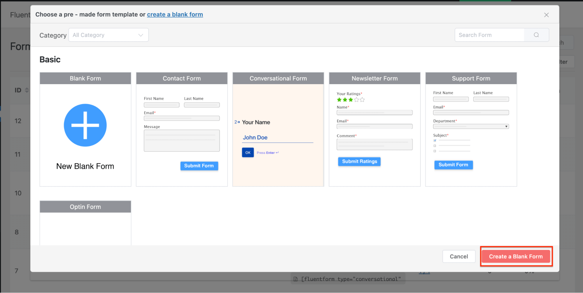 Akıcı Formlar Ücretsiz Boş Form