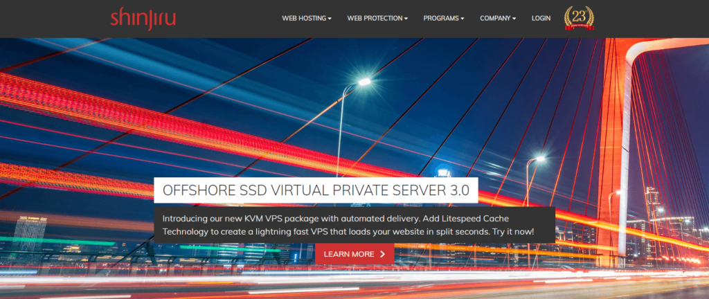 Meilleur VPS offshore avec bande passante illimitée : Page d'accueil de Shinjiru