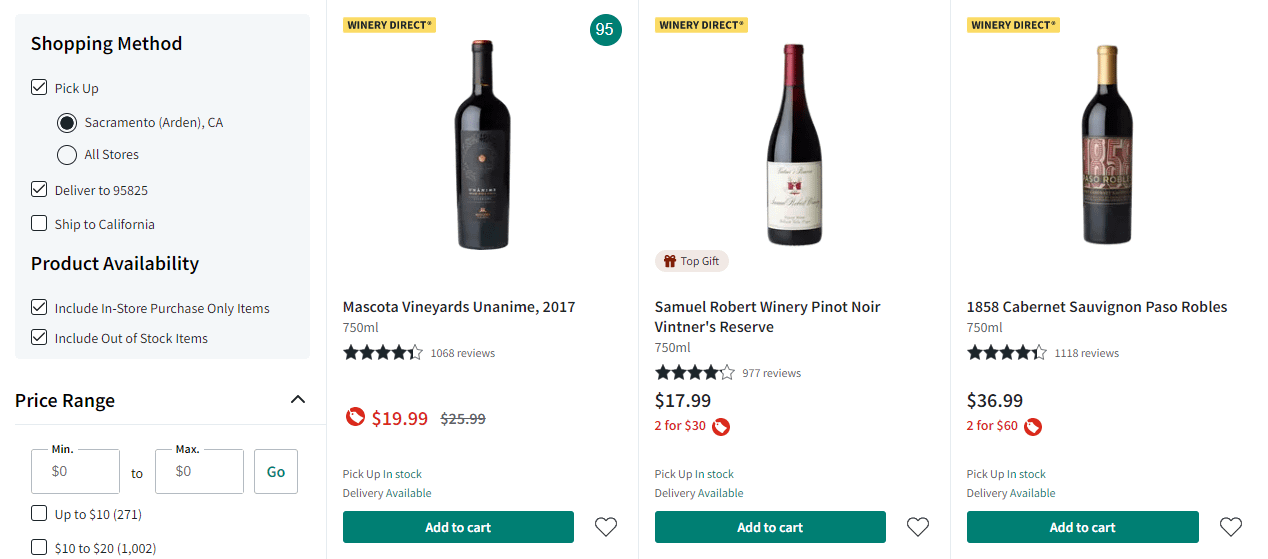 Options d'expédition pour le vin