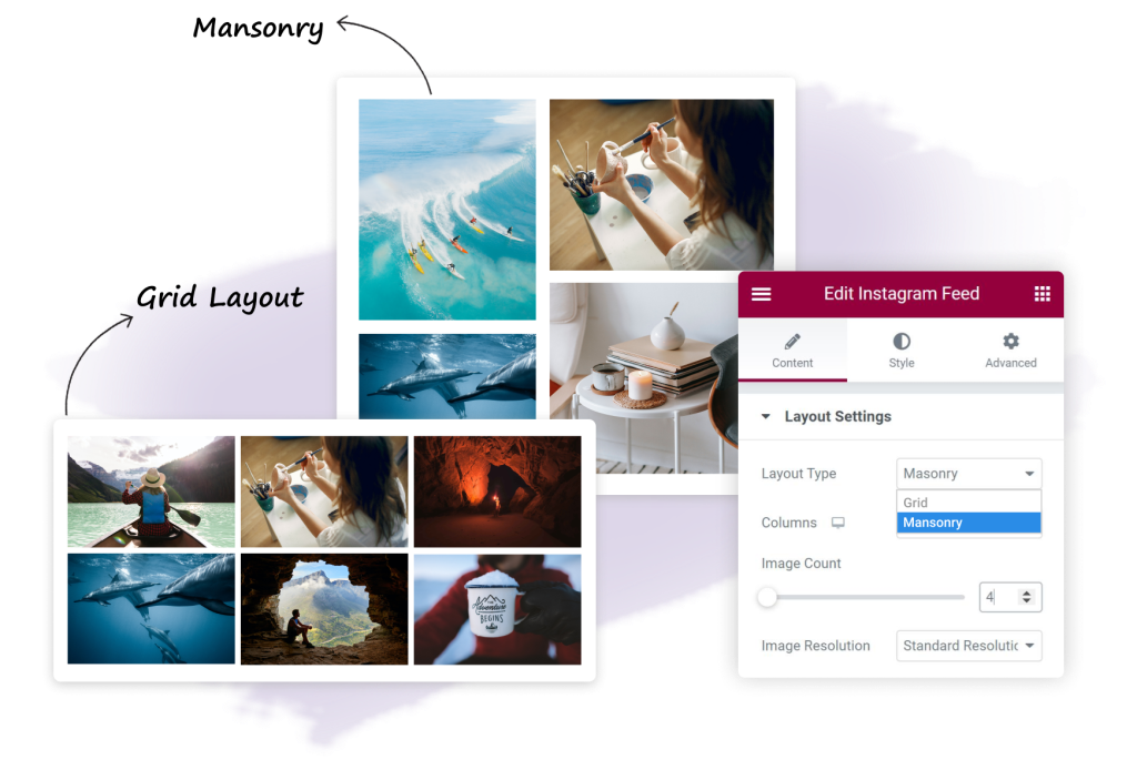 Addons ultimes pour Elementor - Flux Instagram