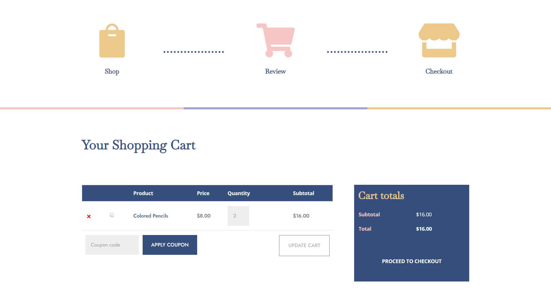 Divi Toy Store Cart with Cart Flow Timeline - 购物车模板