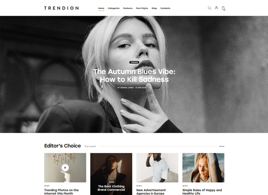 Tendance | Un blog de style de vie personnel et un thème WordPress de magazine