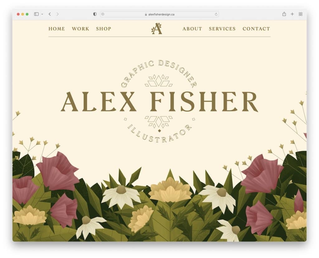 sitio web de la cartera del artista alex fisher