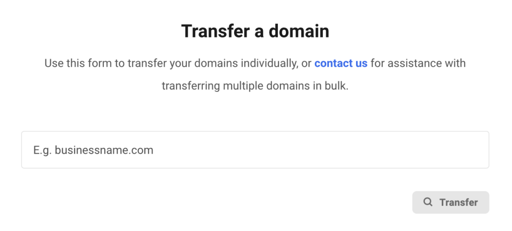 Transfer domain yang ada