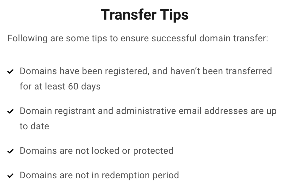 wskazówki dotyczące transferu