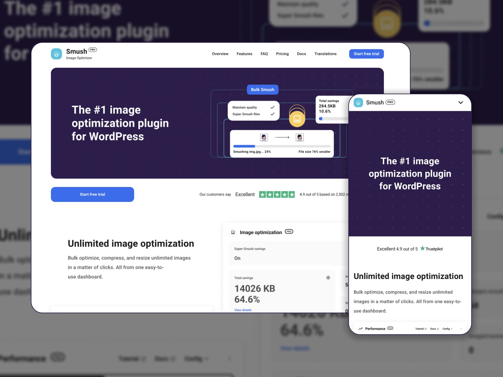 Plugin Smush WordPress pentru optimizarea imaginii într-un blog.