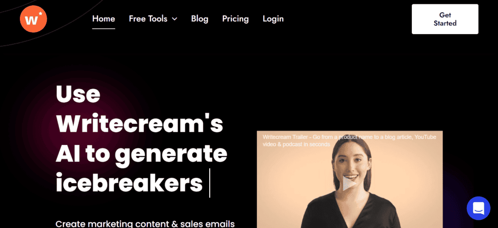 Writecream-Homepage