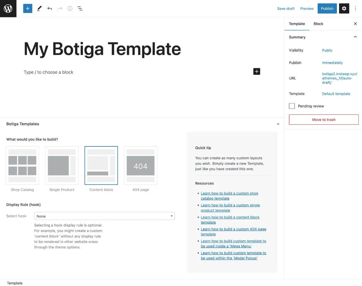 Construtor de modelo Botiga 2.0